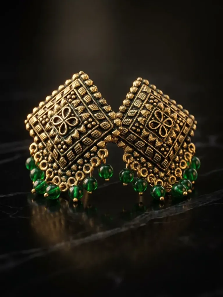 Forest Petal Jhumkas